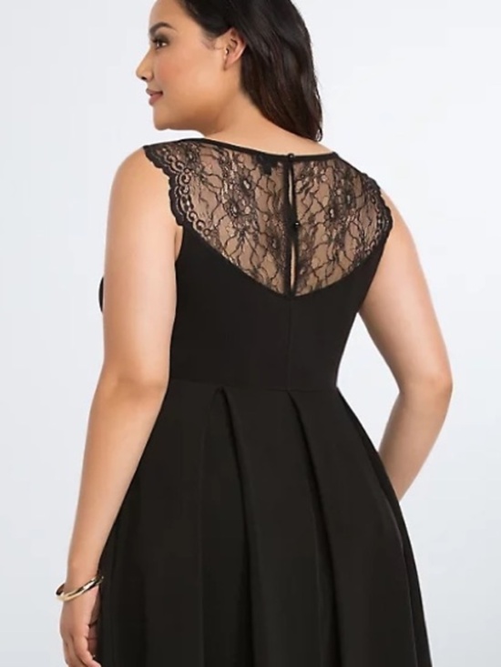torrid Dresses & Skirts - Torrid Lace Inset Black Cocktail Dress Size 0X